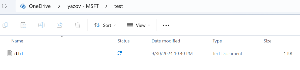 d.txt for onedrive