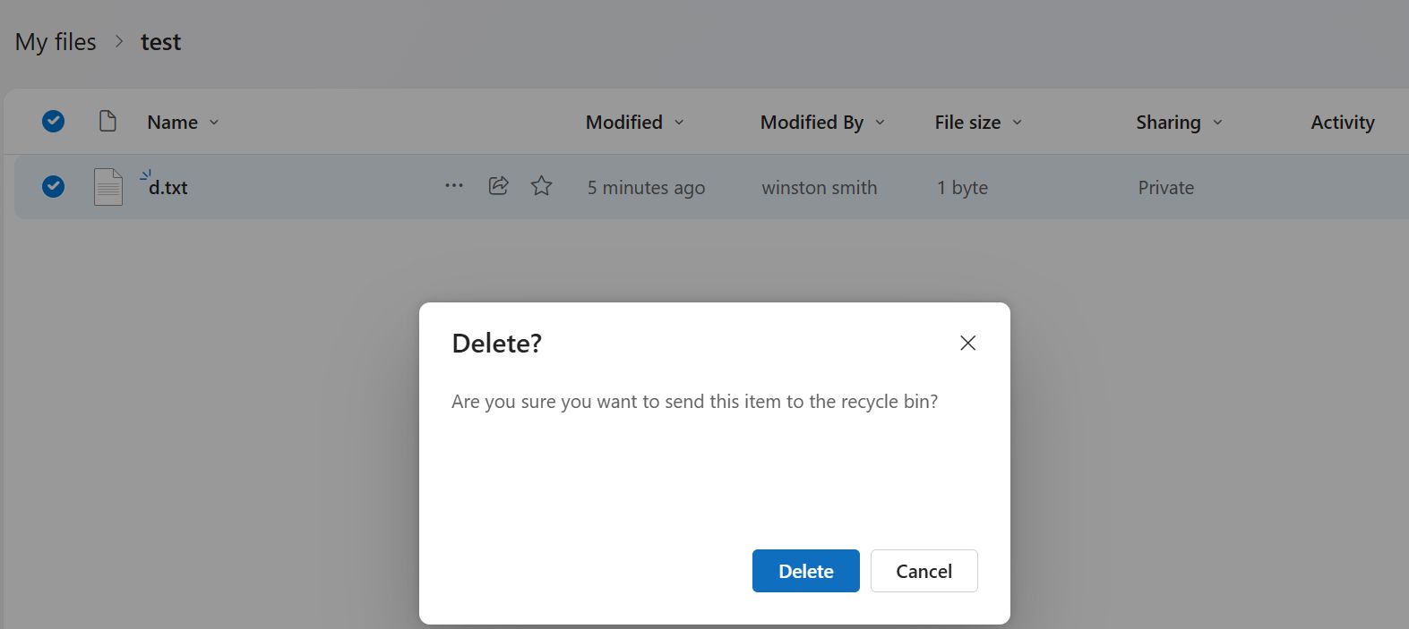 delete from cloud